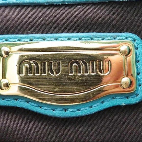 MIU MIU leather tote shoulder bag GUC - Picture 10 of 11